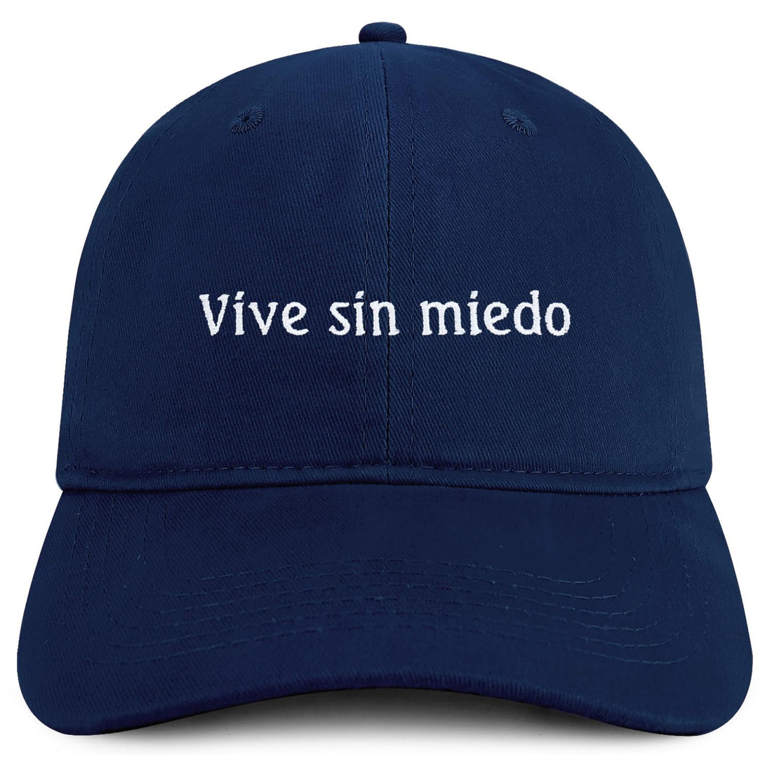 Trendy Apparel Shop Vive Sin Miedo Embroidered Cotton Low Profile Dad Hat