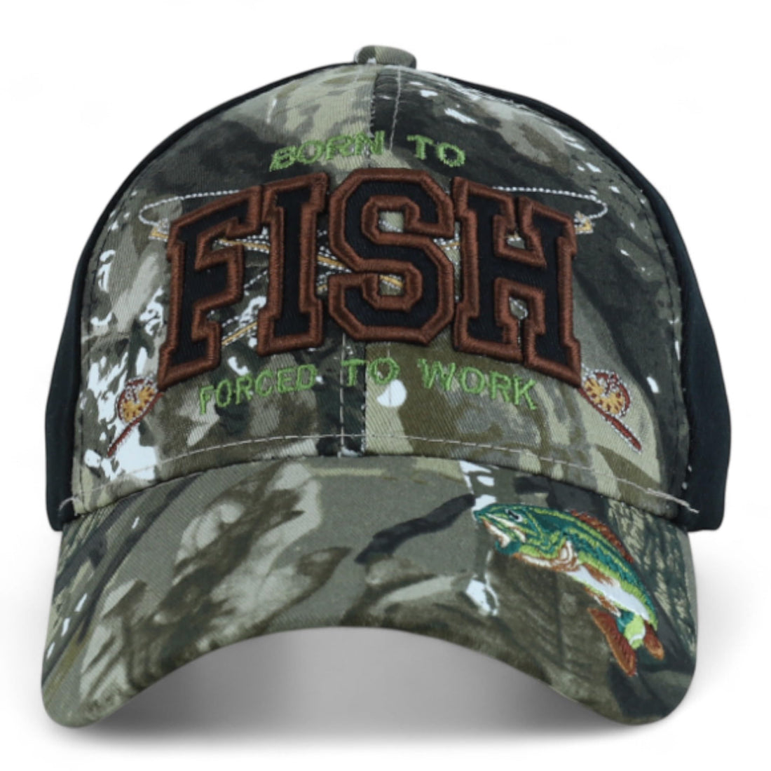 Trendy Apparel Shop 6 Panel Structured Fishing Embroidered Ball Cap