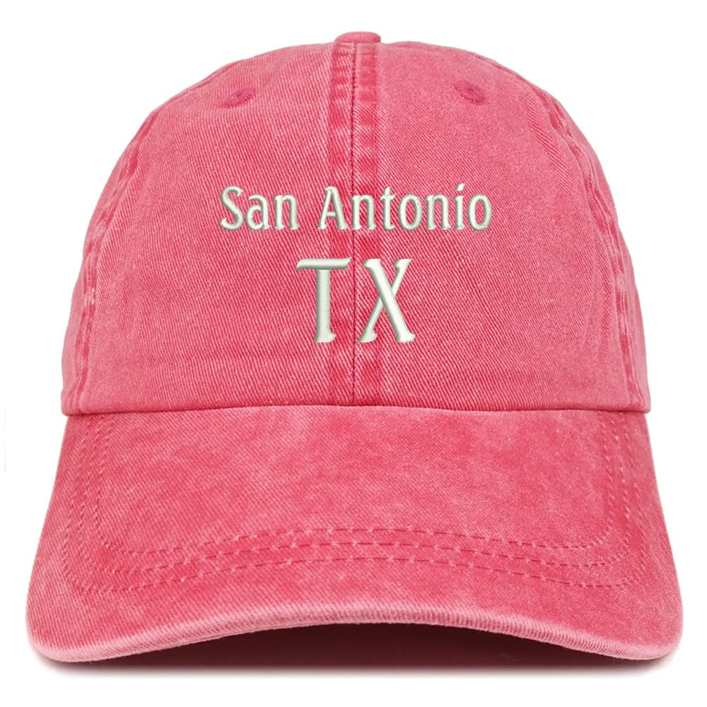 Trendy Apparel Shop San Antonio TX Embroidered Pigment Dyed Washed Baseball Cap