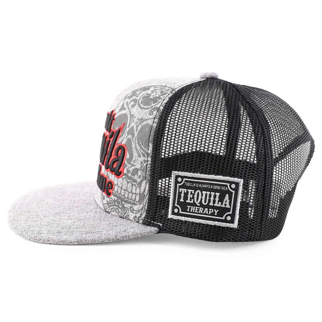 Trendy Apparel Shop Tequila Salt Lime 3D Embroidered Flatbill Mesch Back Cap