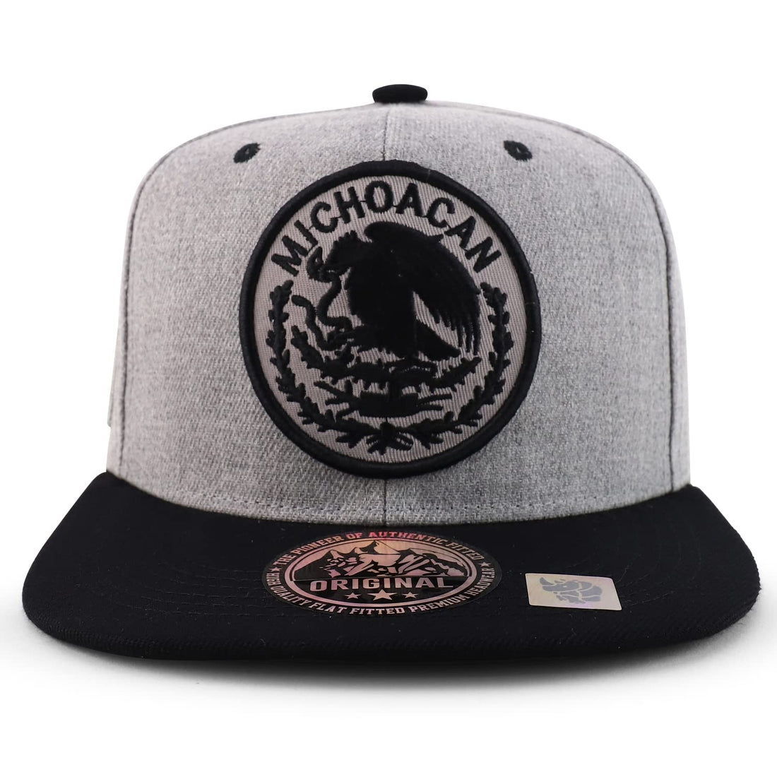 Trendy Apparel Shop Cities of Mexico Circular Logo Embroidered Flatbill Snapback Baseball Cap