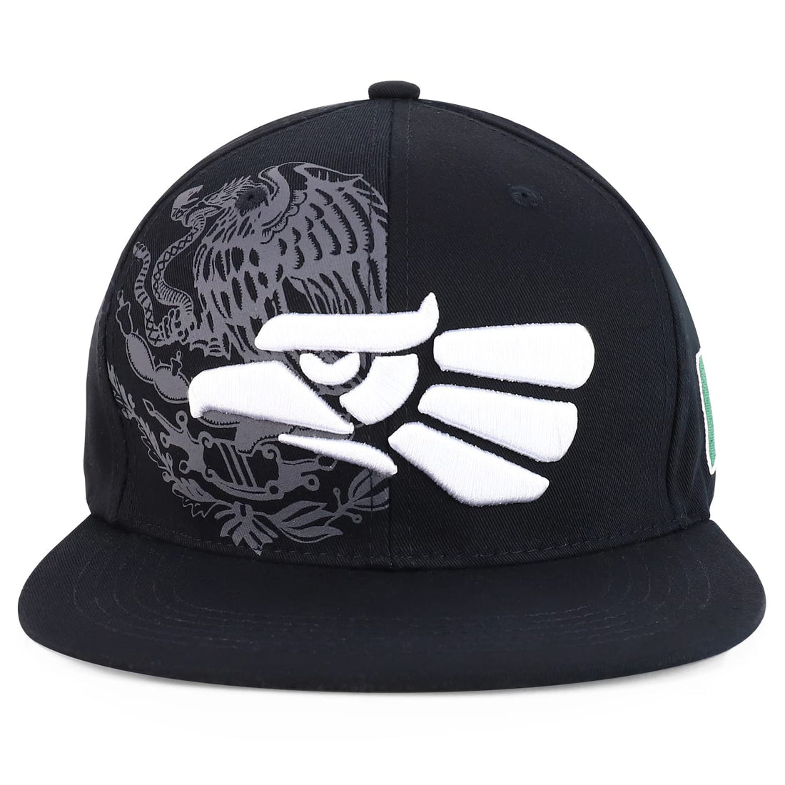 Hecho En Mexico Eagle 3D Embroidered Flat Bill Snapback Cap