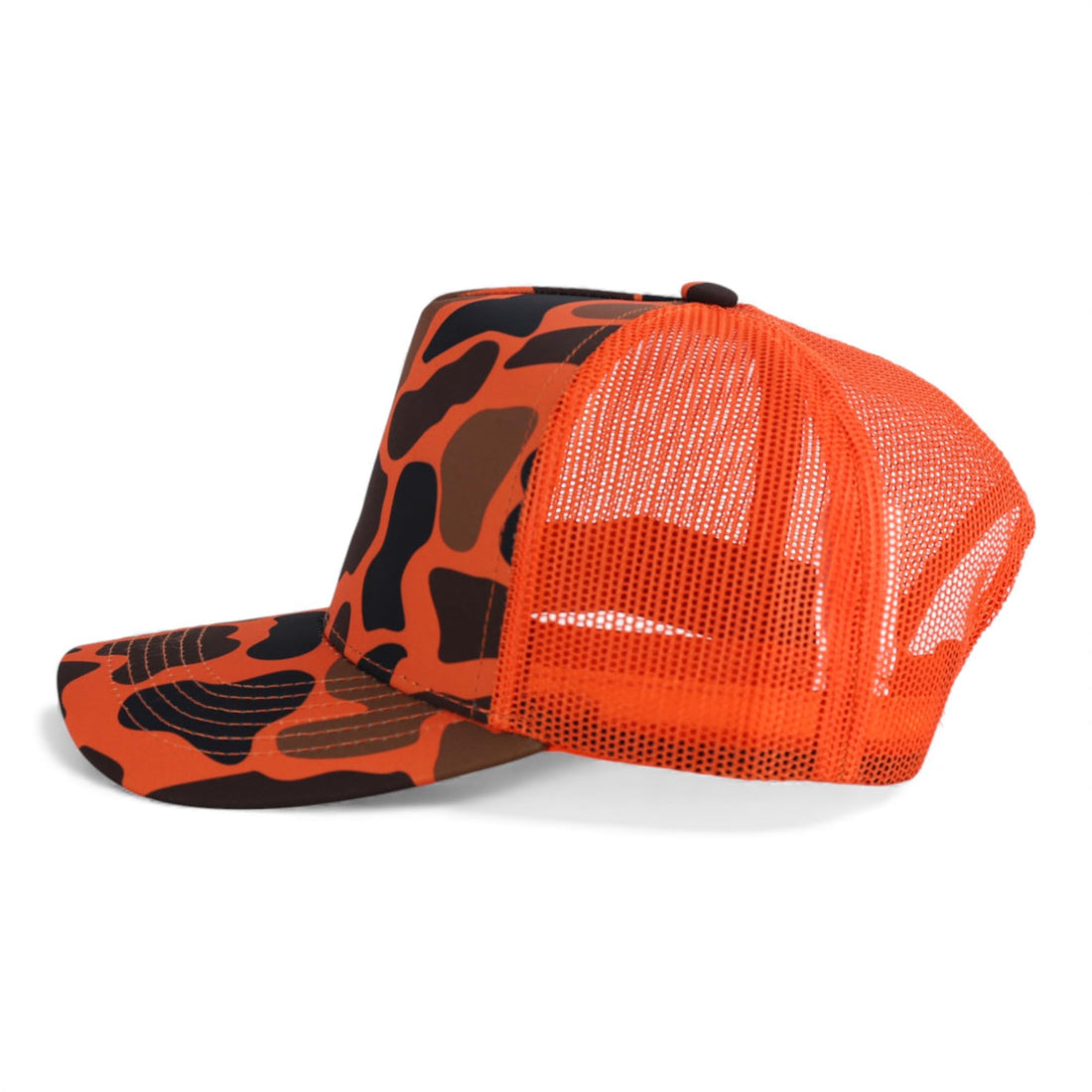 Trendy Apparel Shop 5 Panel Structured Crown Curved Bill Trucker Cap