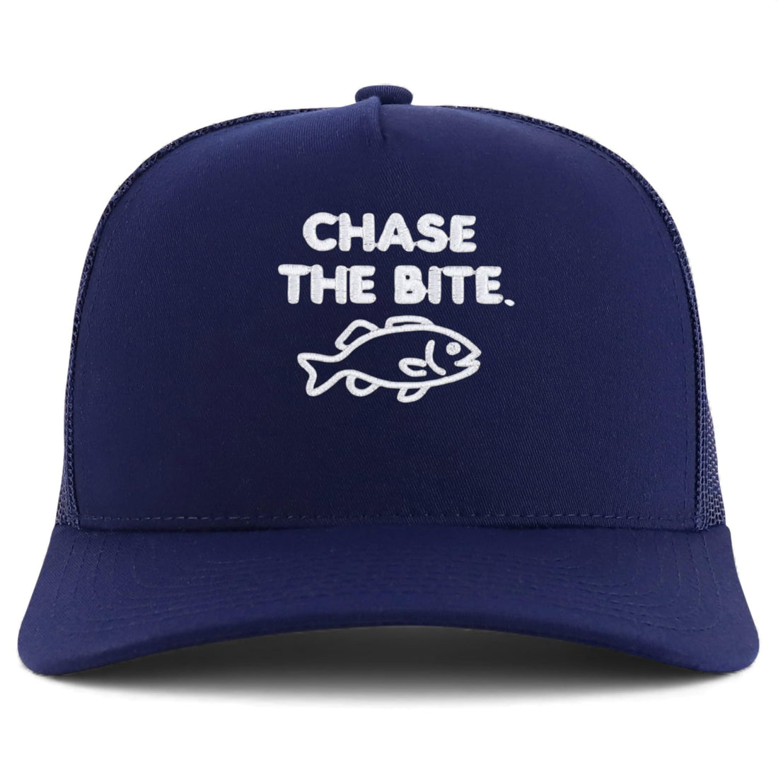 Trendy Apparel Shop Chase The Bite Embroidered 5 Panel Snapback Trucker Cap