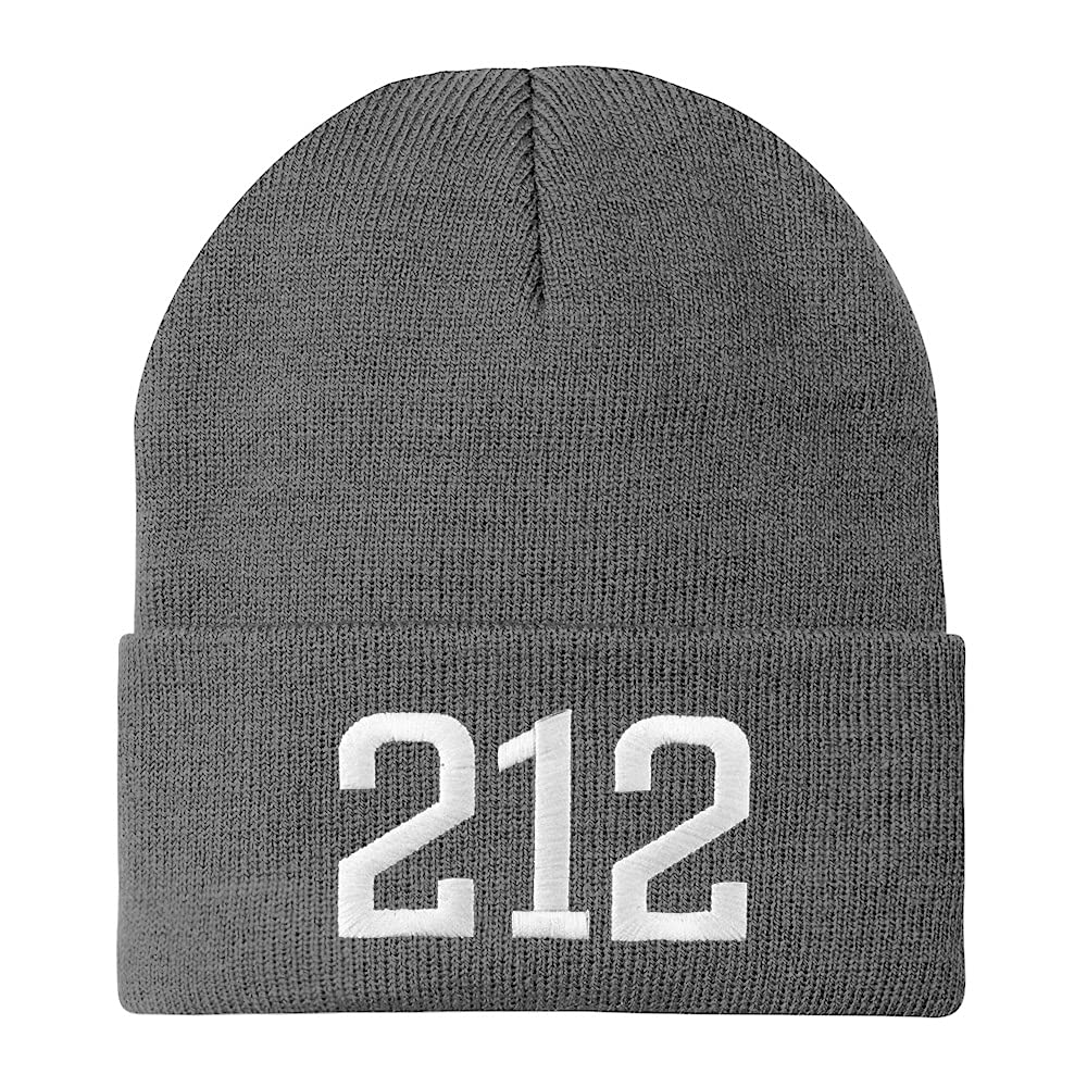 Trendy Apparel Shop New York City 212 Old English Embroidered Long Cuff Beanie