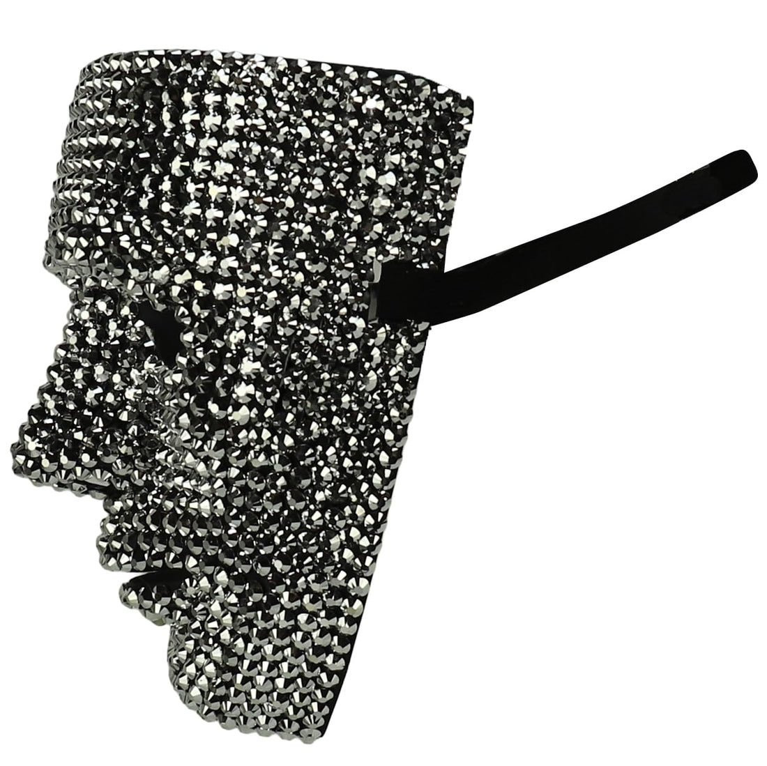 Trendy Apparel Shop Bling Rhinestone Skull Half Mask Costume Accessory