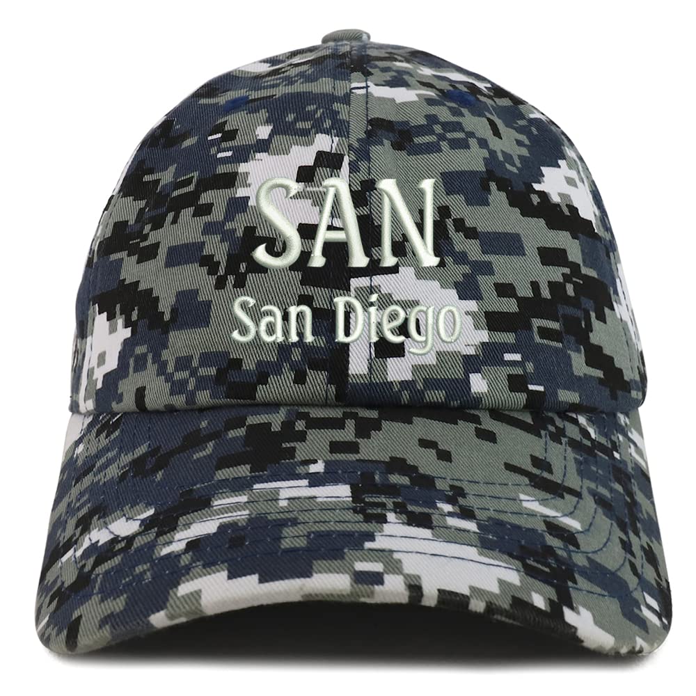 Trendy Apparel Shop SAN San Diego Low Profile Soft Cotton Baseball Cap