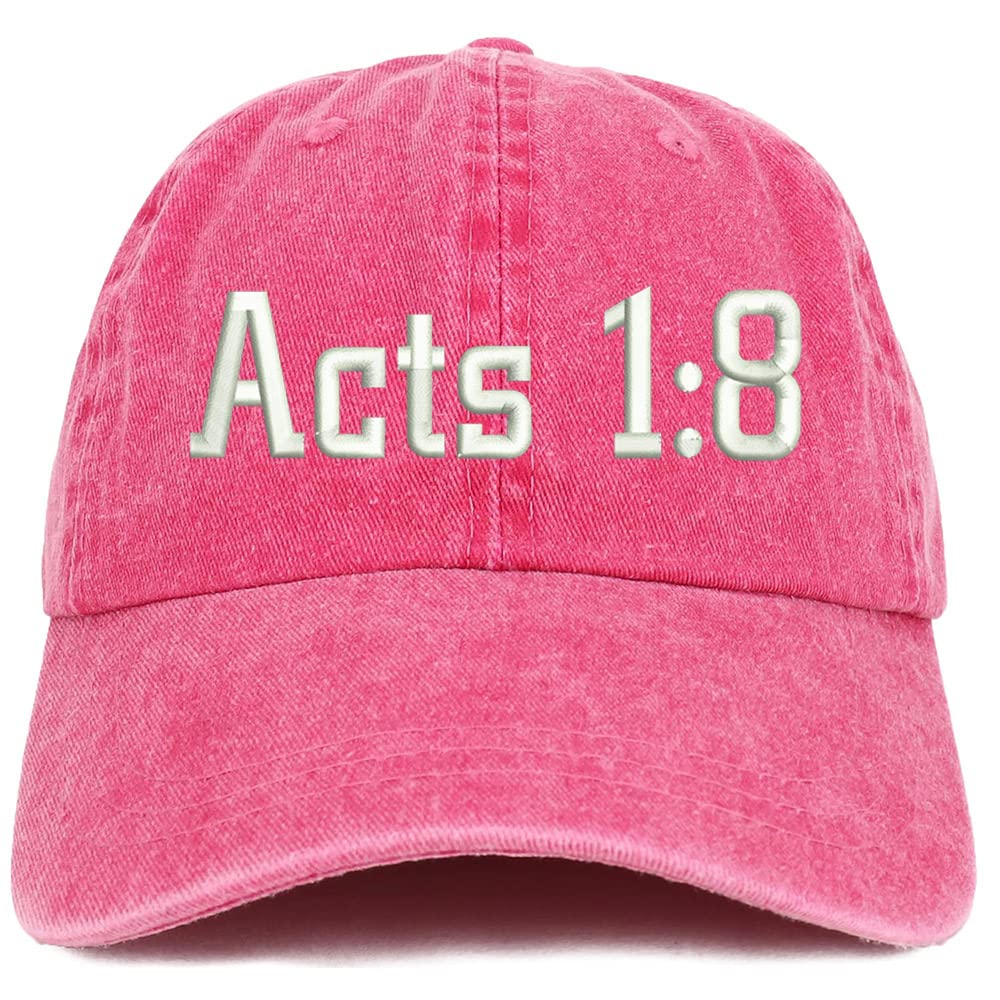 Trendy Apparel Shop Acts 1:8 Washed Pigment Dyed Baseball Cap