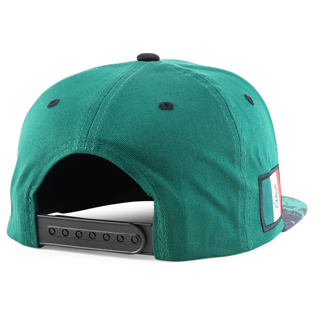 Hecho En Mexico Eagle 3D Embroidered Flat Bill Snapback Cap