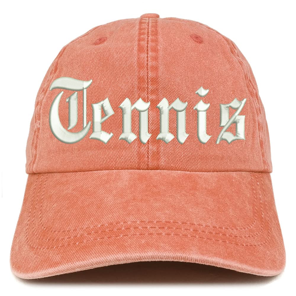 Trendy Apparel Shop Old English Tennis Washed Pigment Dyed Baseball Cap