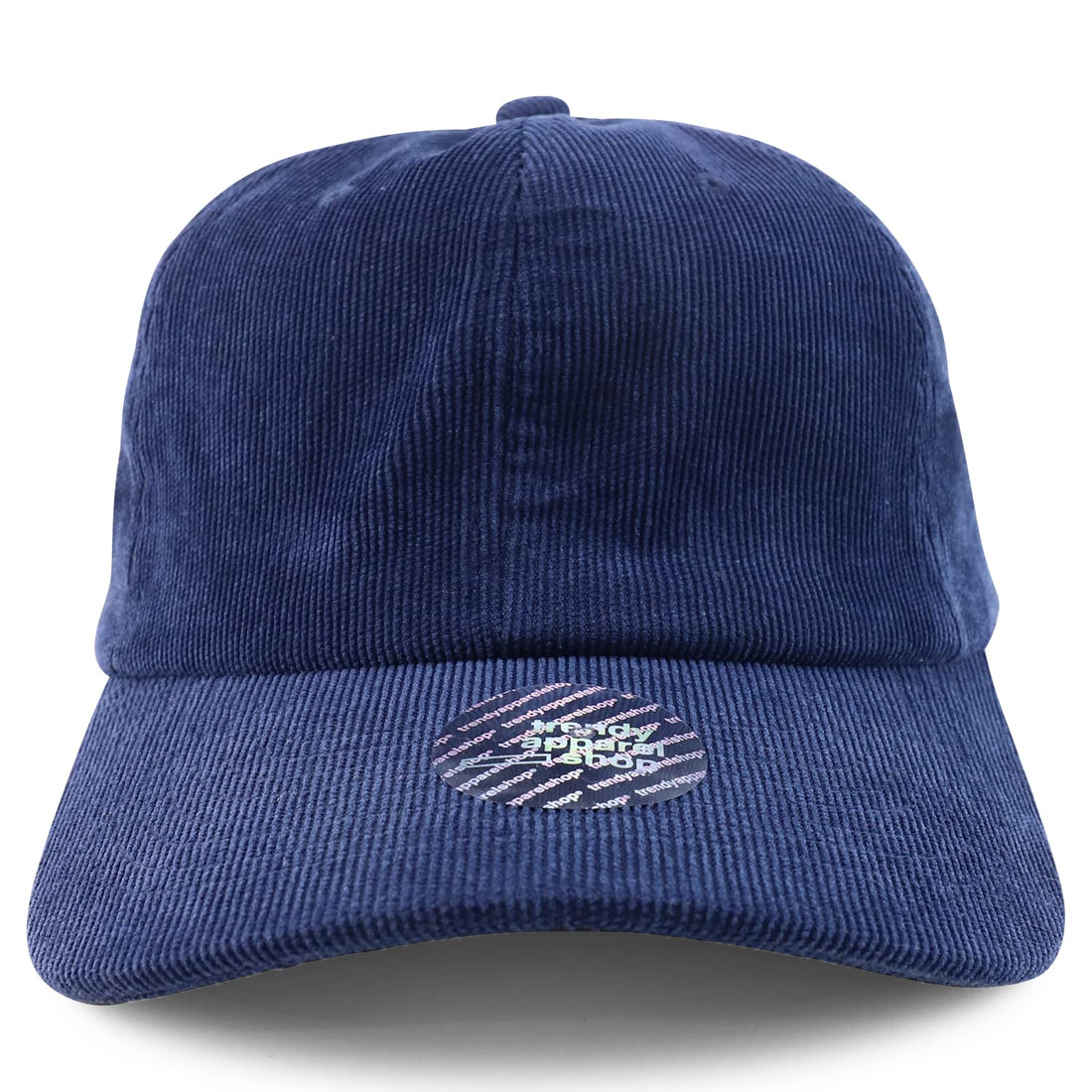 Trendy Apparel Shop Oversized XXL Unstructured Corduroy Curved Bill Strapback Baseball Cap