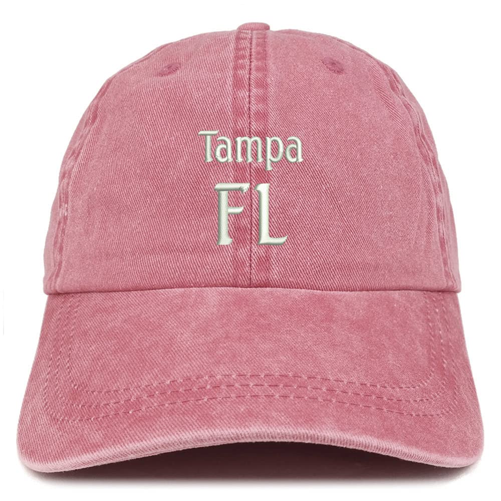 Trendy Apparel Shop Tampa FL Embroidered Pigment Dyed Washed Baseball Cap