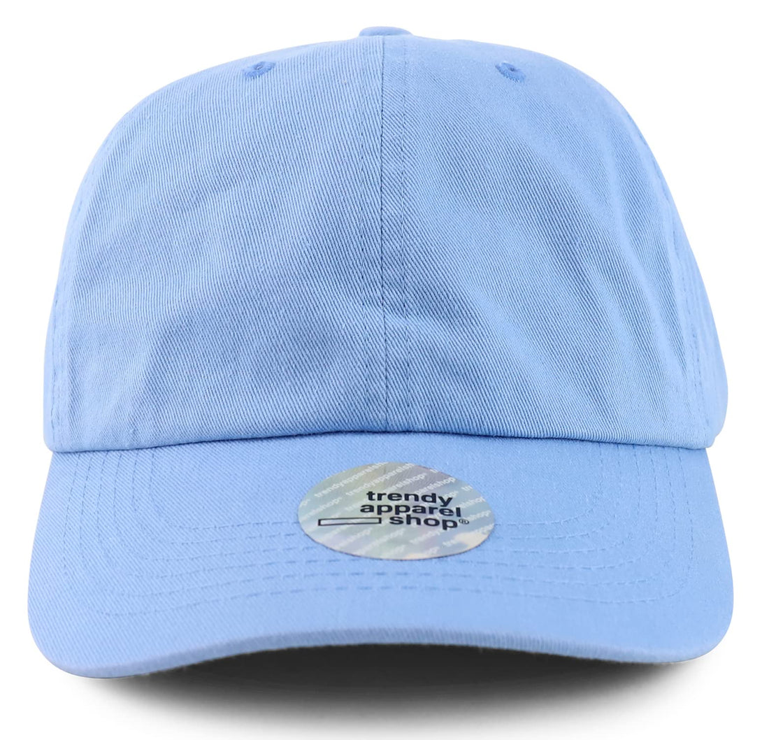 Trendy Apparel Shop Oversized XXL Unstructured Cotton Dad Hat with Adjustable Elastic Clasp Buckle