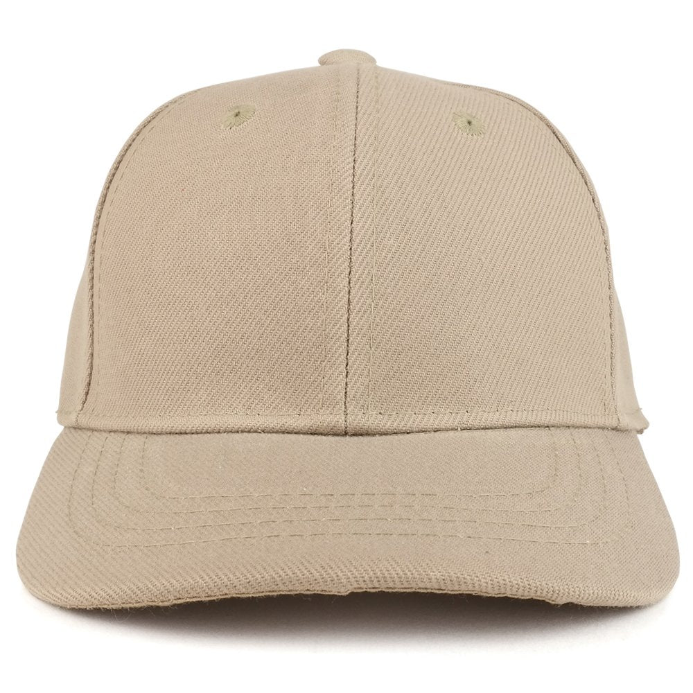 Trendy Apparel Shop Plain Youth Size Kid's Adjustable Structured Baseball Cap