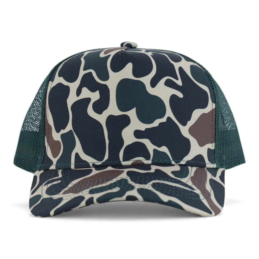 Trendy Apparel Shop 5 Panel Structured Crown Curved Bill Trucker Cap