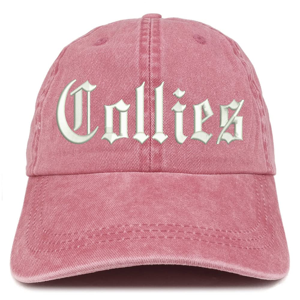 Trendy Apparel Shop Old English Collies Washed Pigment Dyed Baseball Cap