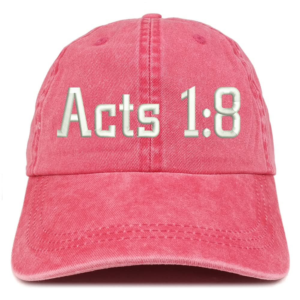 Trendy Apparel Shop Acts 1:8 Washed Pigment Dyed Baseball Cap