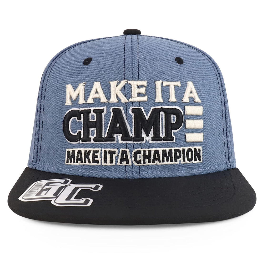 Trendy Apparel Shop 3D Champion Embroidered Flatbill Snapback Cap