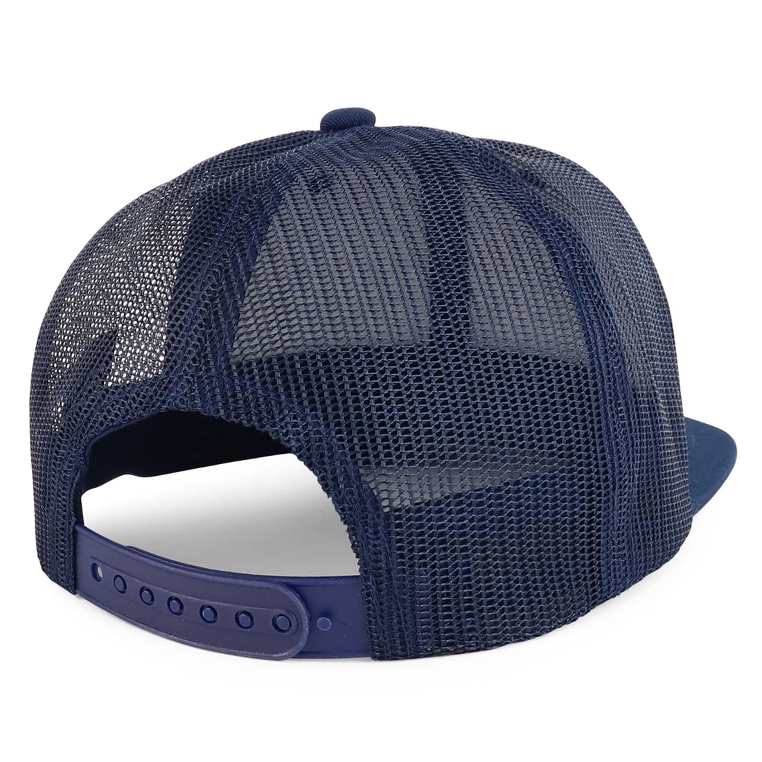 Trendy Apparel Shop Plain Solid Cotton Mesh Flatbill Snapback Cap
