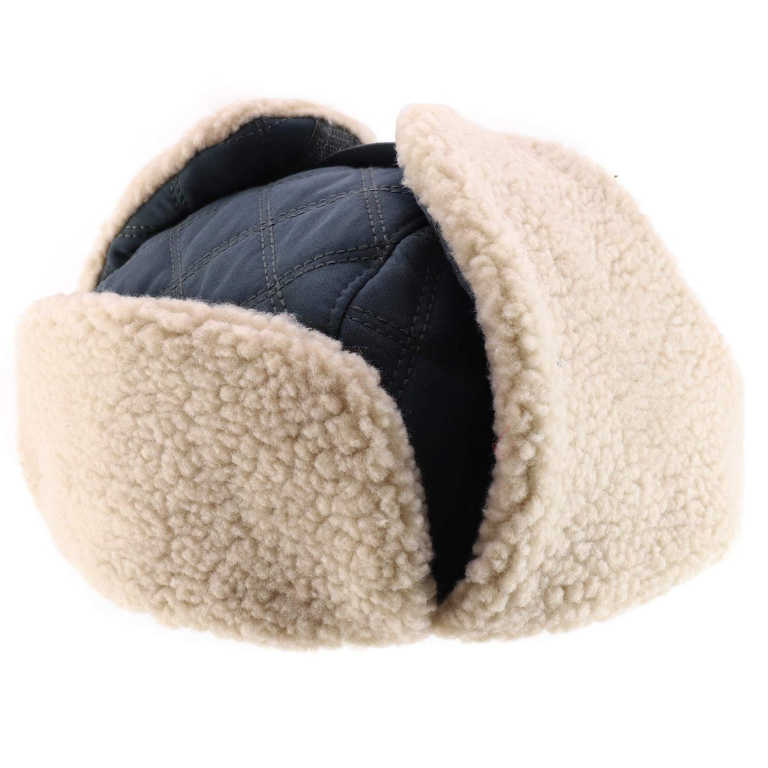 Trendy Apparel Shop XXL Oversized Large Warm Winter Furlined Trooper Cap