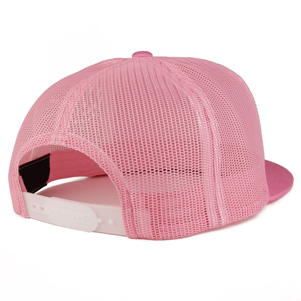 Trendy Apparel Shop Pi Day Symbol 5 Panel Flatbill Trucker Mesh Snapback Cap