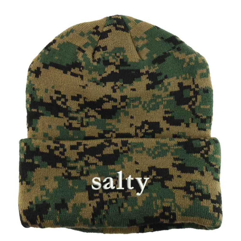 Trendy Apparel Shop Anti Social Embroidered Made in USA Camo Beanie