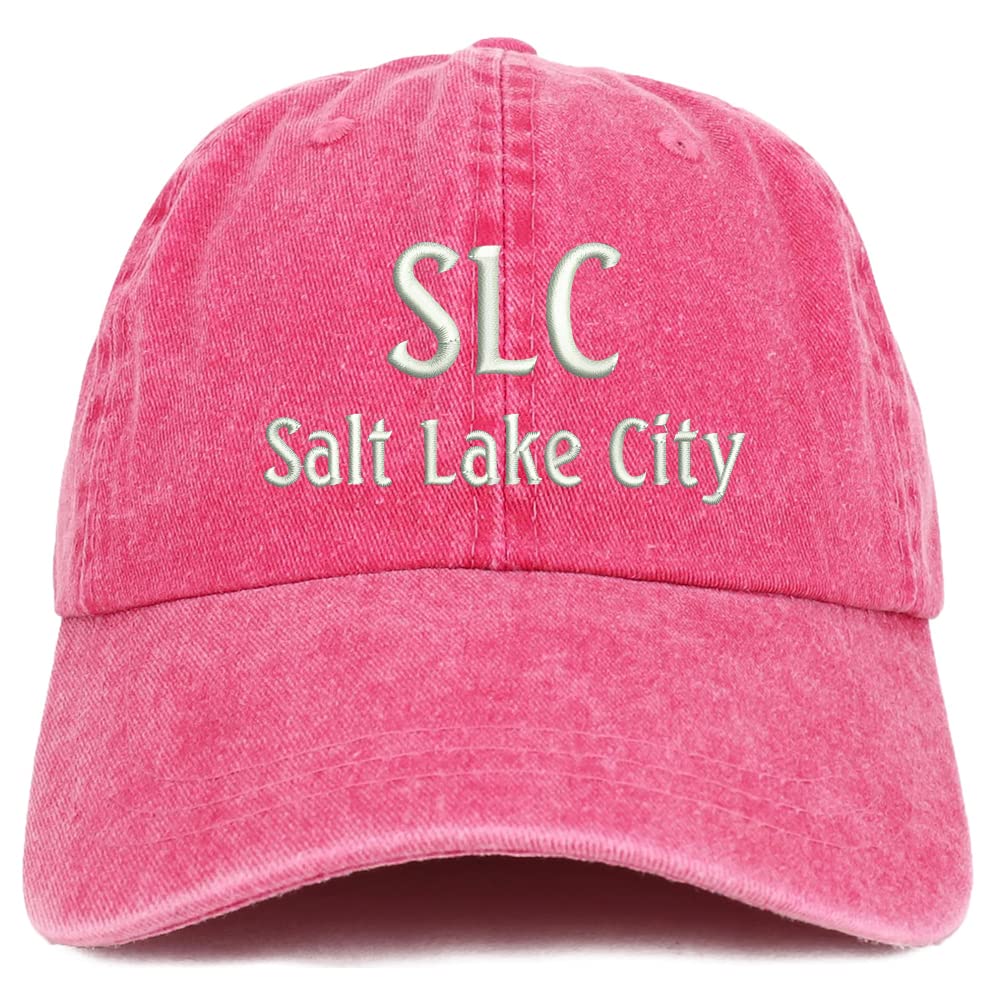 Trendy Apparel Shop SLC Salt Lake City Embroidered Pigment Dyed Washed Baseball Cap