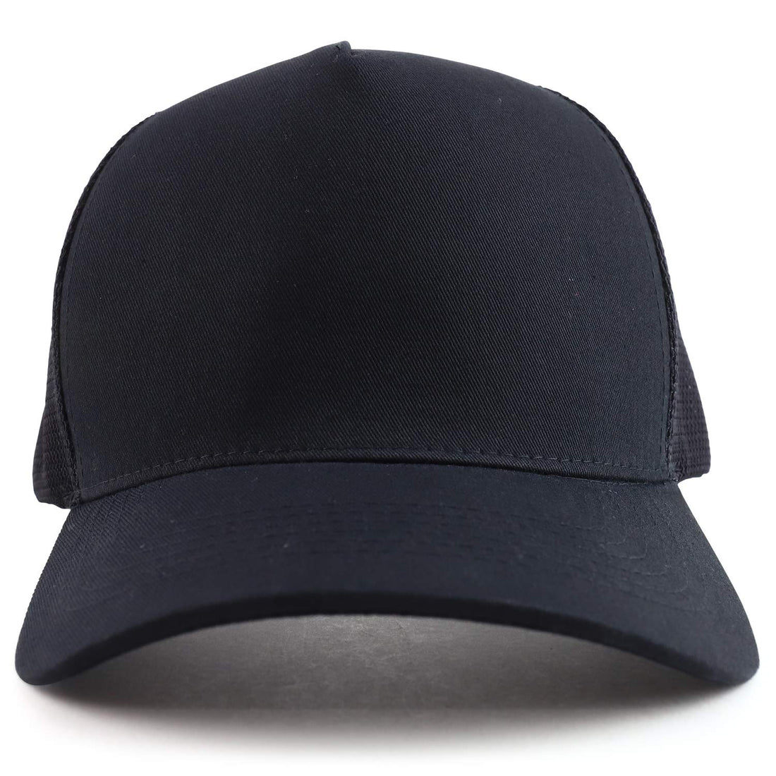 Trendy Apparel Shop Oversized Big 5 Panel Cotton Mesh Back Trucker Baseball Cap