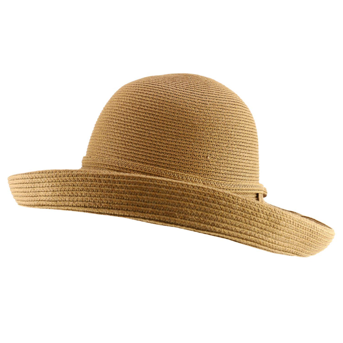 Trendy Apparel Shop Women's UPF 50+ Soft Paper Braid Large Kettle Brim Sun Hat