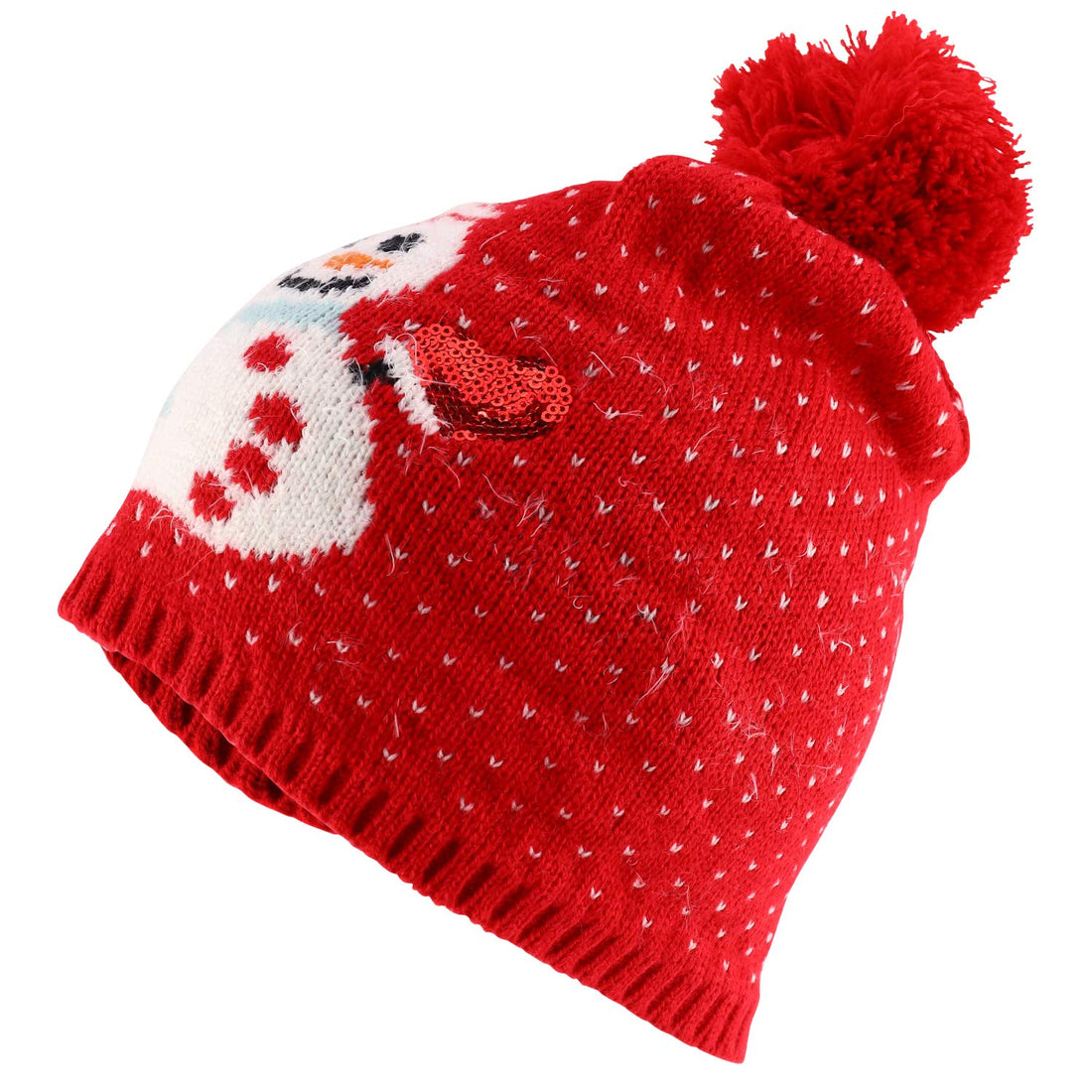 Trendy Apparel Shop Happy Holidays Christmas Theme Winter Xmas Pom Beanies