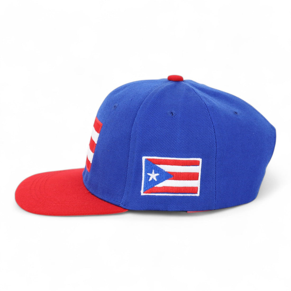 Trendy Apparel Shop Puerto Rico Embroidered Round Flat Bill Snapback Cap
