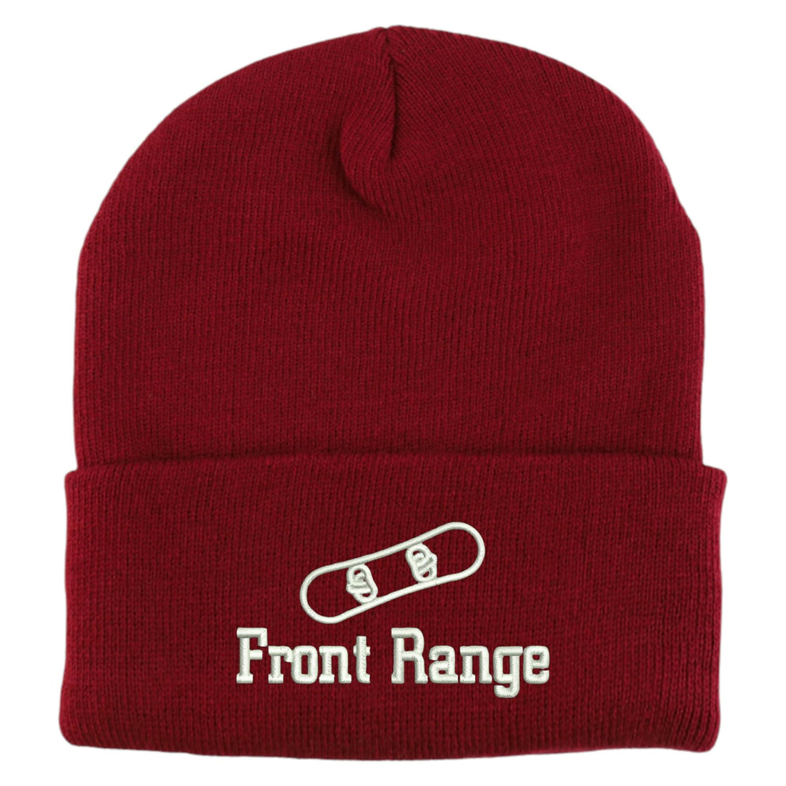 Trendy Apparel Shop Front Range Snowboard Logo Embroidered Long Cuff Beanie