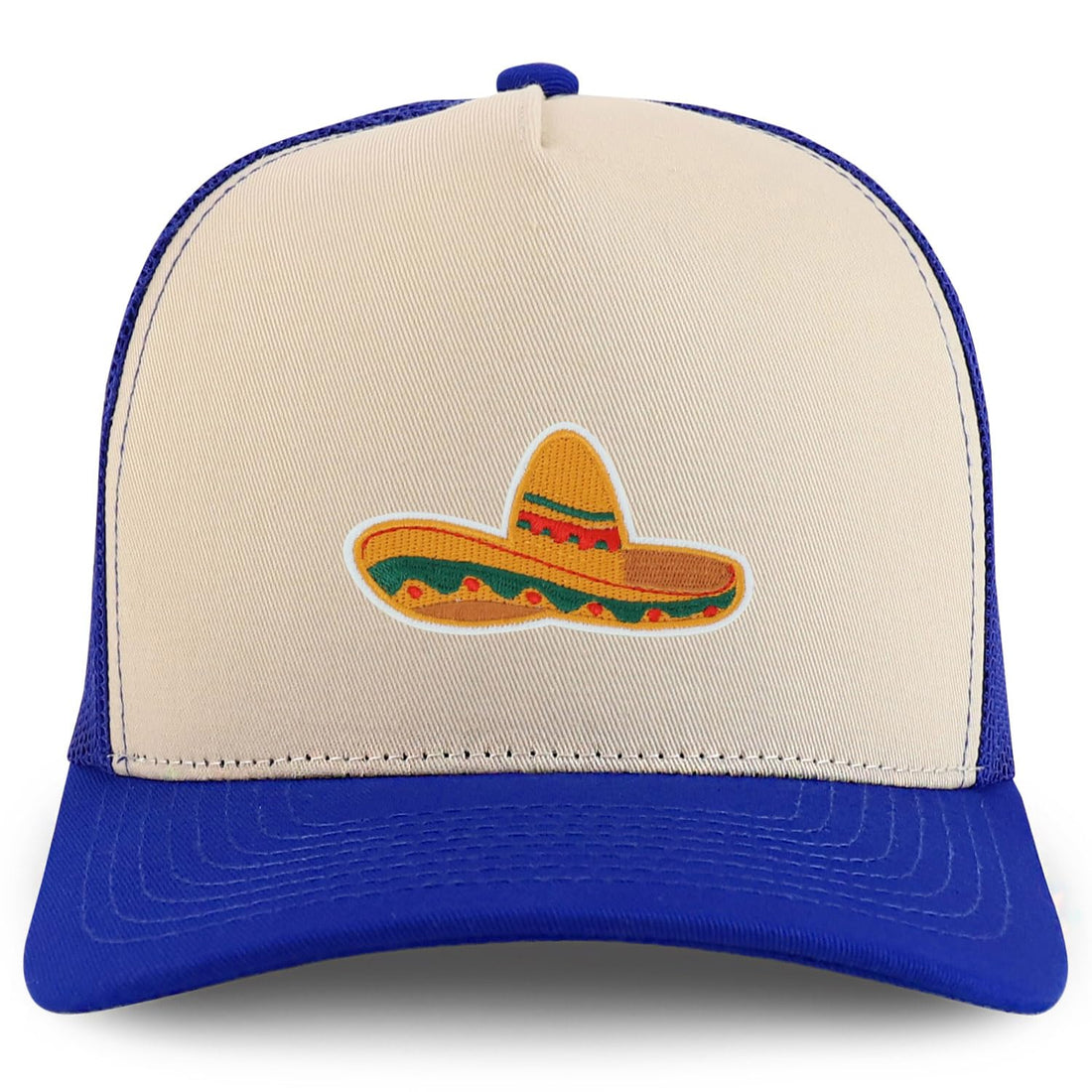 Trendy Apparel Shop Mexican Fiesta Sombrero Embroidered Patch Trucker Cap