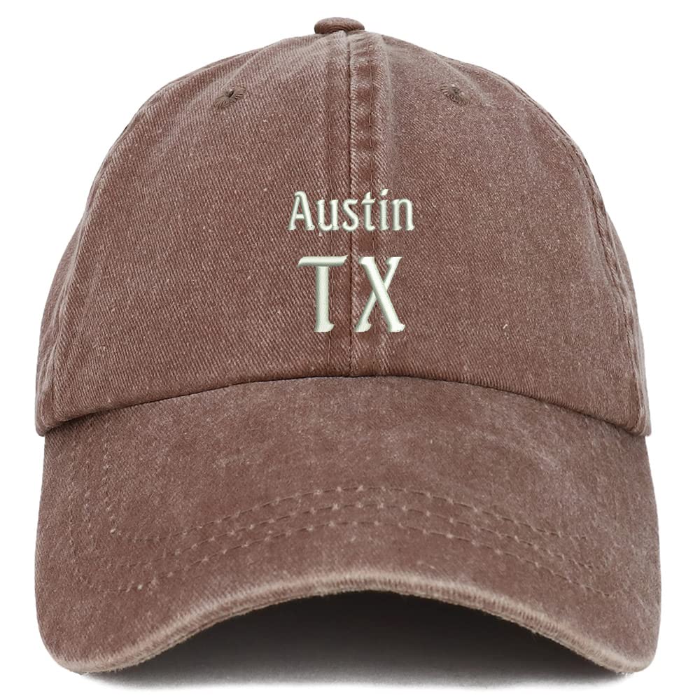 Trendy Apparel Shop Austin TX Embroidered Pigment Dyed Washed Baseball Cap