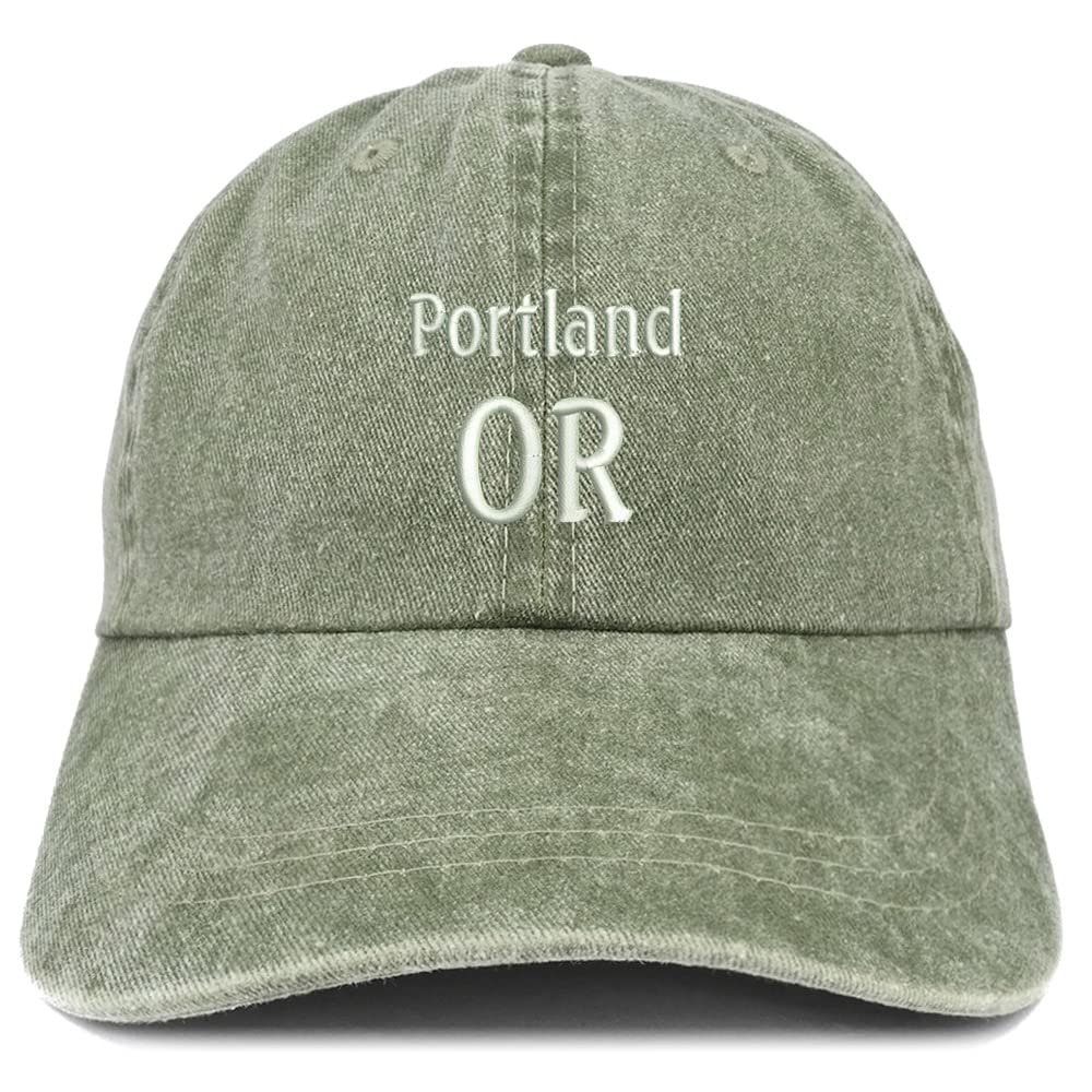 Trendy Apparel Shop Portland OR Embroidered Pigment Dyed Washed Baseball Cap