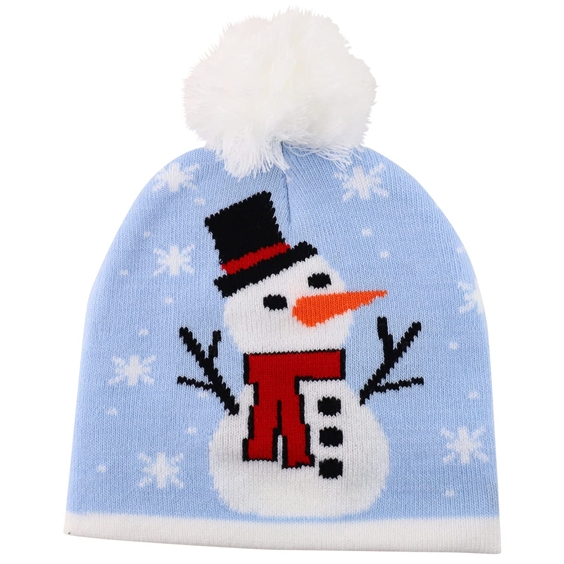 Trendy Apparel Shop 7 Styles Kids Christmas Winter Short Beanies with Pompom
