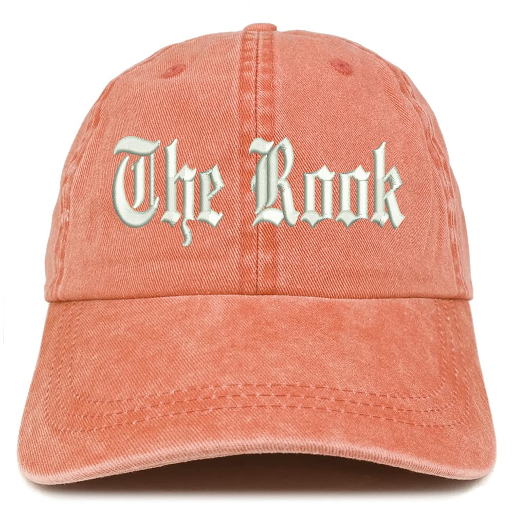 Trendy Apparel Shop The Rook Old English Embroidered Pigment Dyed Washed Baseball Cap
