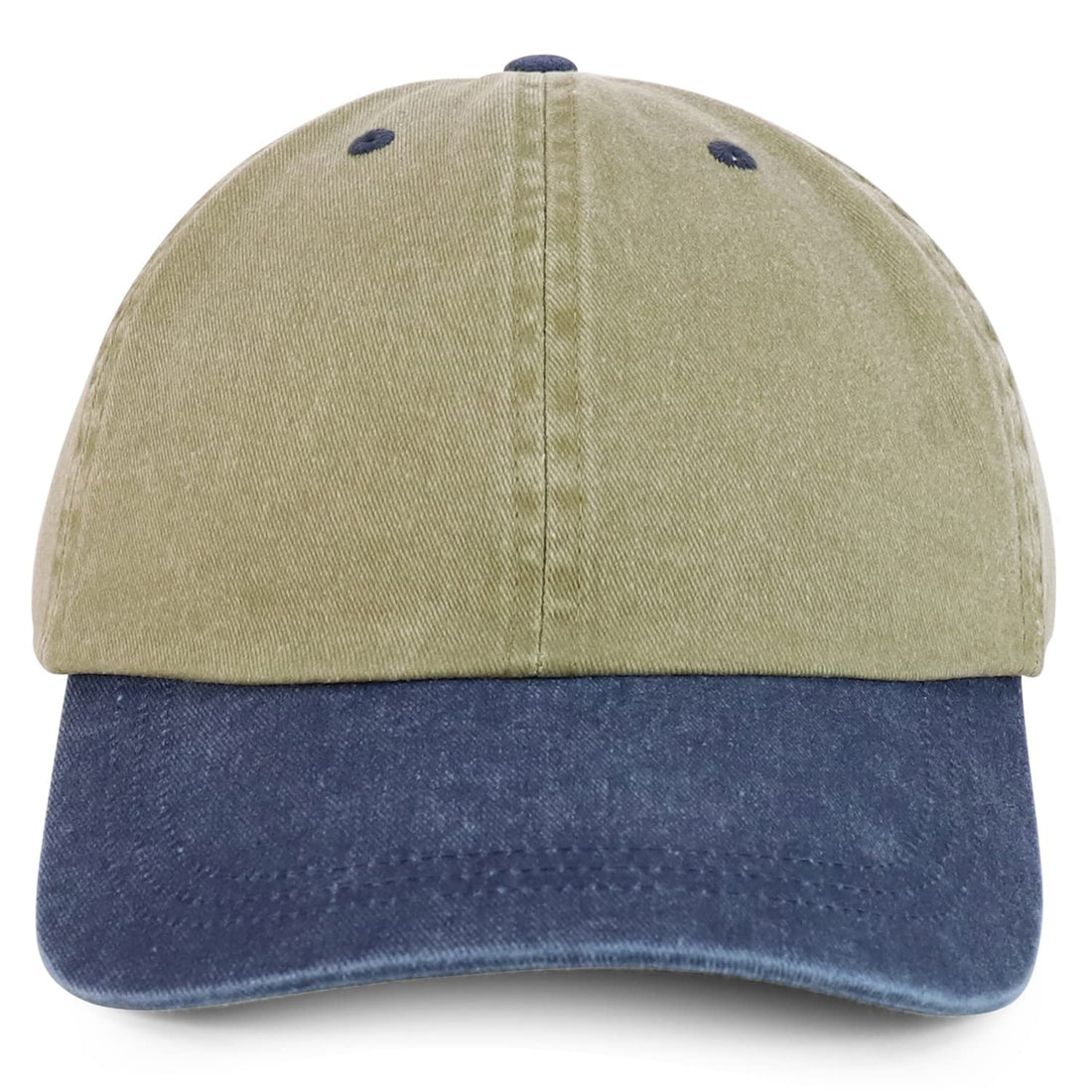 Trendy Apparel Shop Oversize 2XL Pigment Dyed Two Tone Baseball Cap