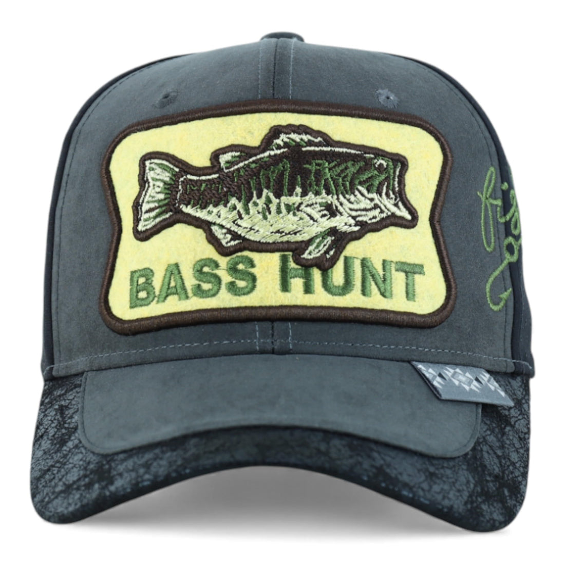 Trendy Apparel Shop Bass Embroidered Mesh Back Baseball Cap