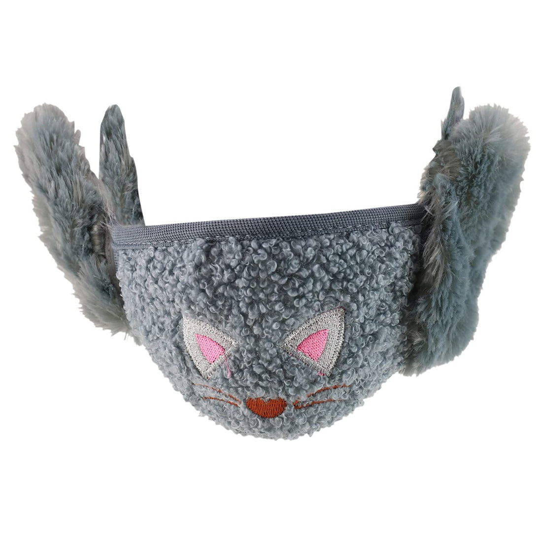 Trendy Apparel Shop Kids Winter Animal Face Breathable Cat Mask & Earmuffs