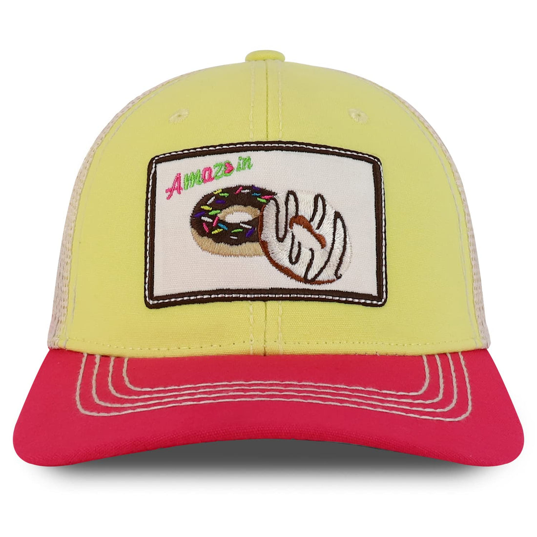 Trendy Apparel Shop Square Sweet Deserts Embroidered Trucker Baseball Cap
