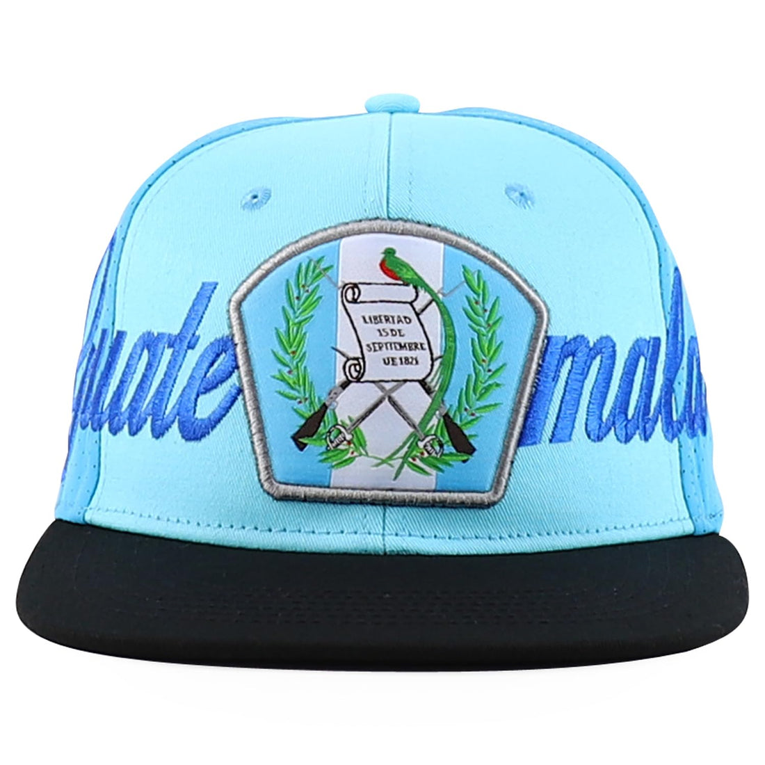 Trendy Apparel Shop Central America States Embroidered Mesh Back Flat Bill Cap