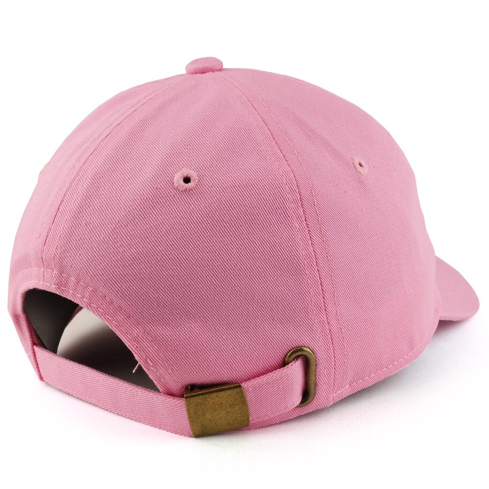 Trendy Apparel Shop Two Rings Pierced Plain Cotton Unstructured Adjustable Dad Hat
