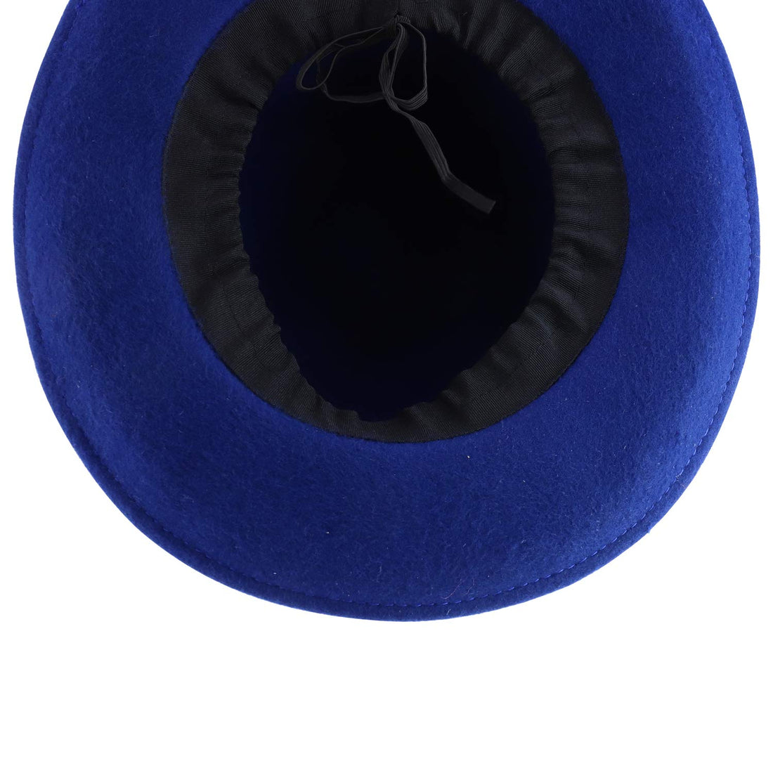 Trendy Apparel Shop Men's Tall Crown Wool Bowler Hat with Black Band