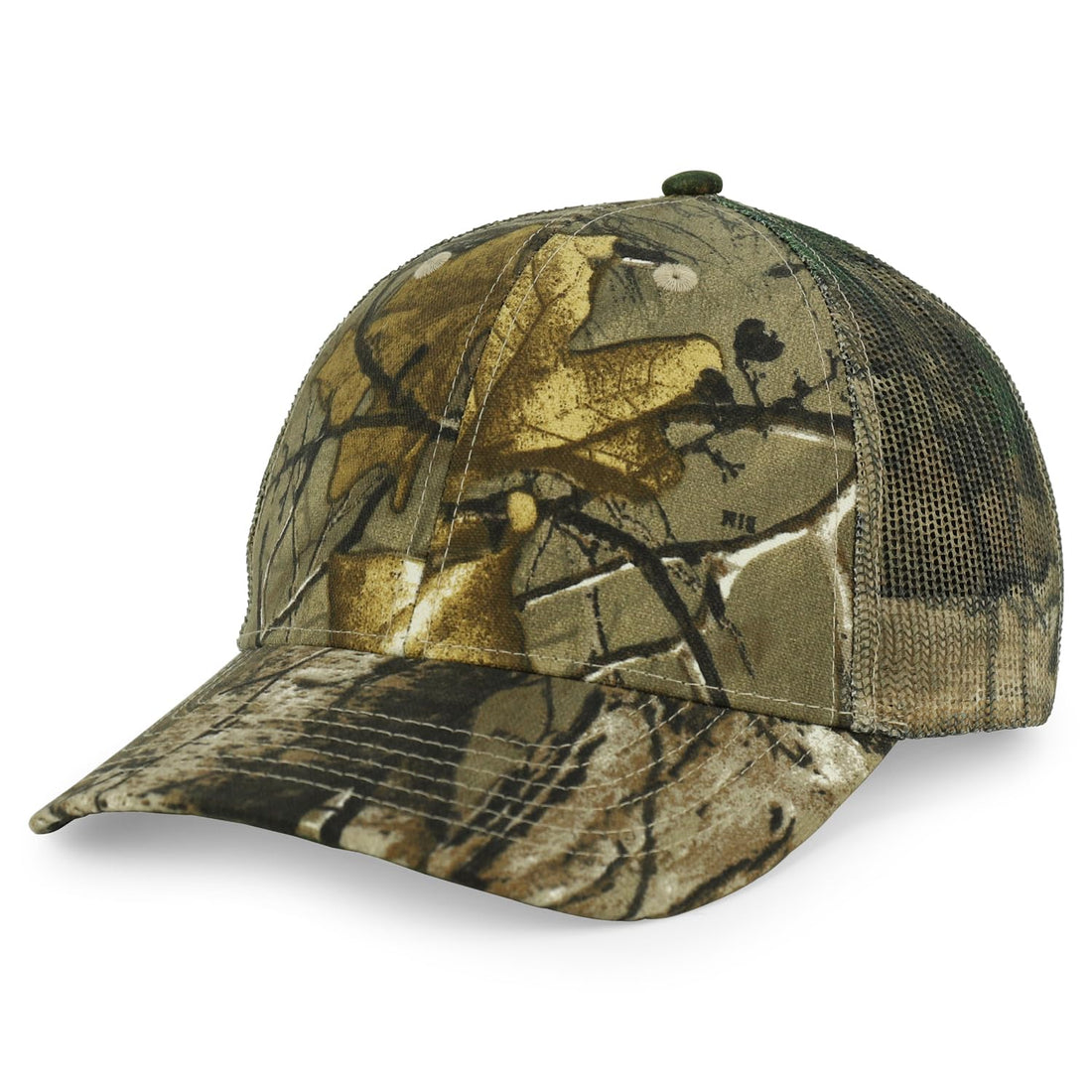 Trendy Apparel Shop Hunting Camouflage Adjustable Mesh Back Tucker Cap