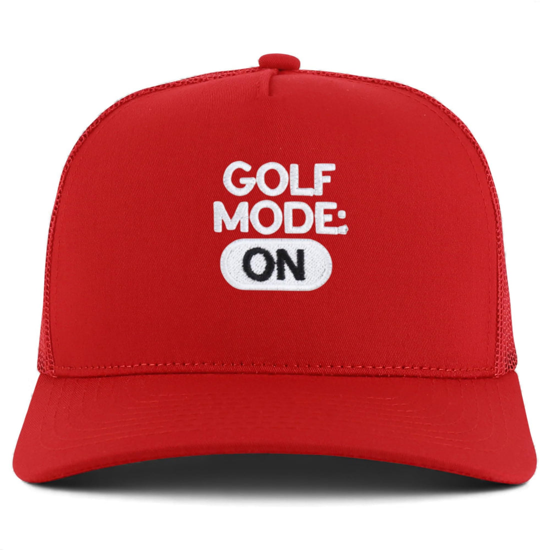 Trendy Apparel Shop Golf Mode On Embroidered 5 Panel Snapback Trucker Cap