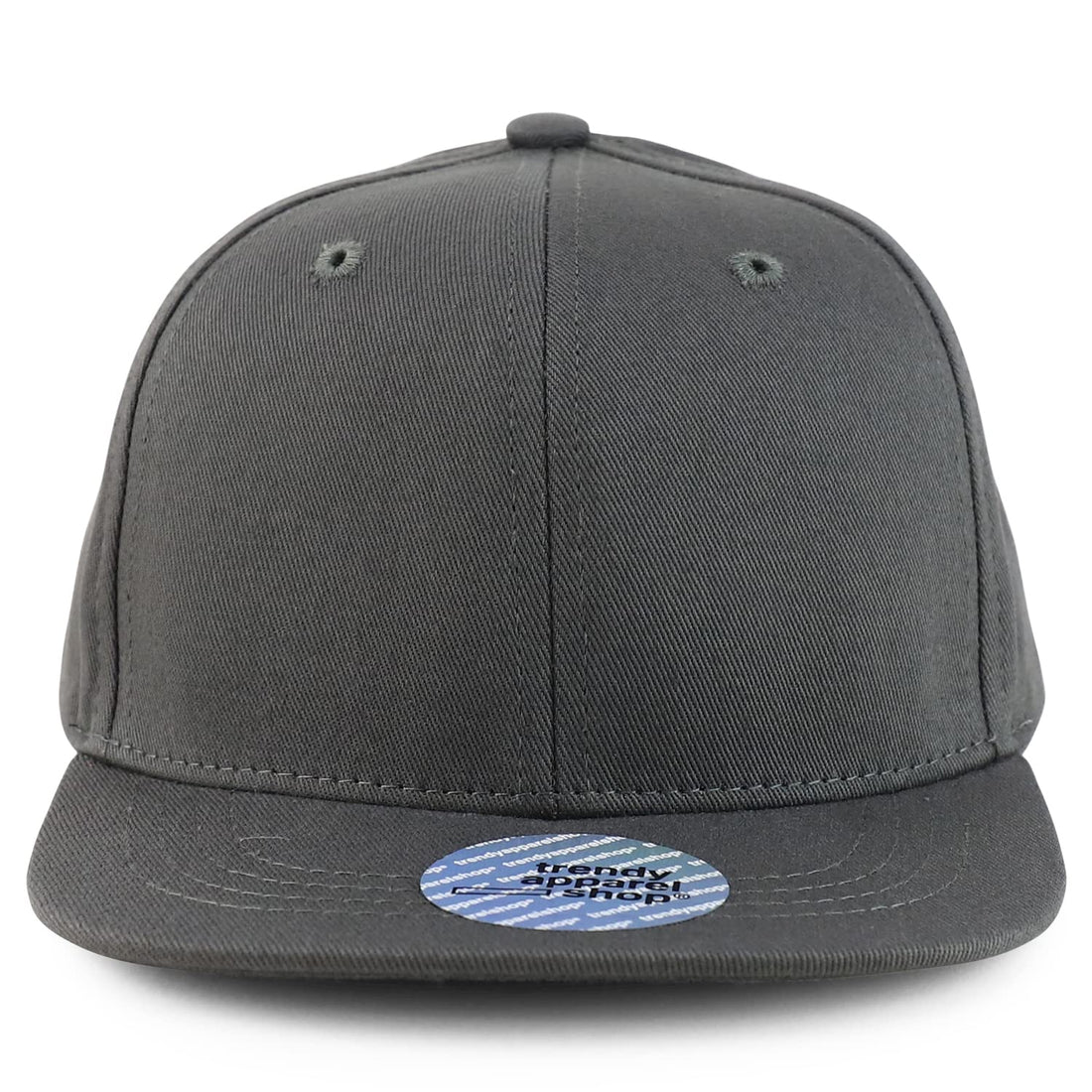 Trendy Apparel Shop Infant Plain Structured Soft Brushed Cotton Flatbill Snapback Baseball Cap