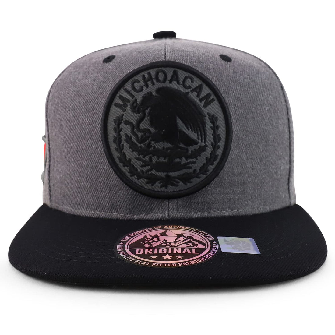 Trendy Apparel Shop Cities of Mexico Circular Logo Embroidered Flatbill Snapback Baseball Cap