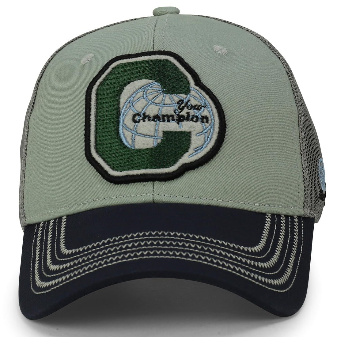 Trendy Apparel Shop Champion Embroidered Snapback Trucker Cap