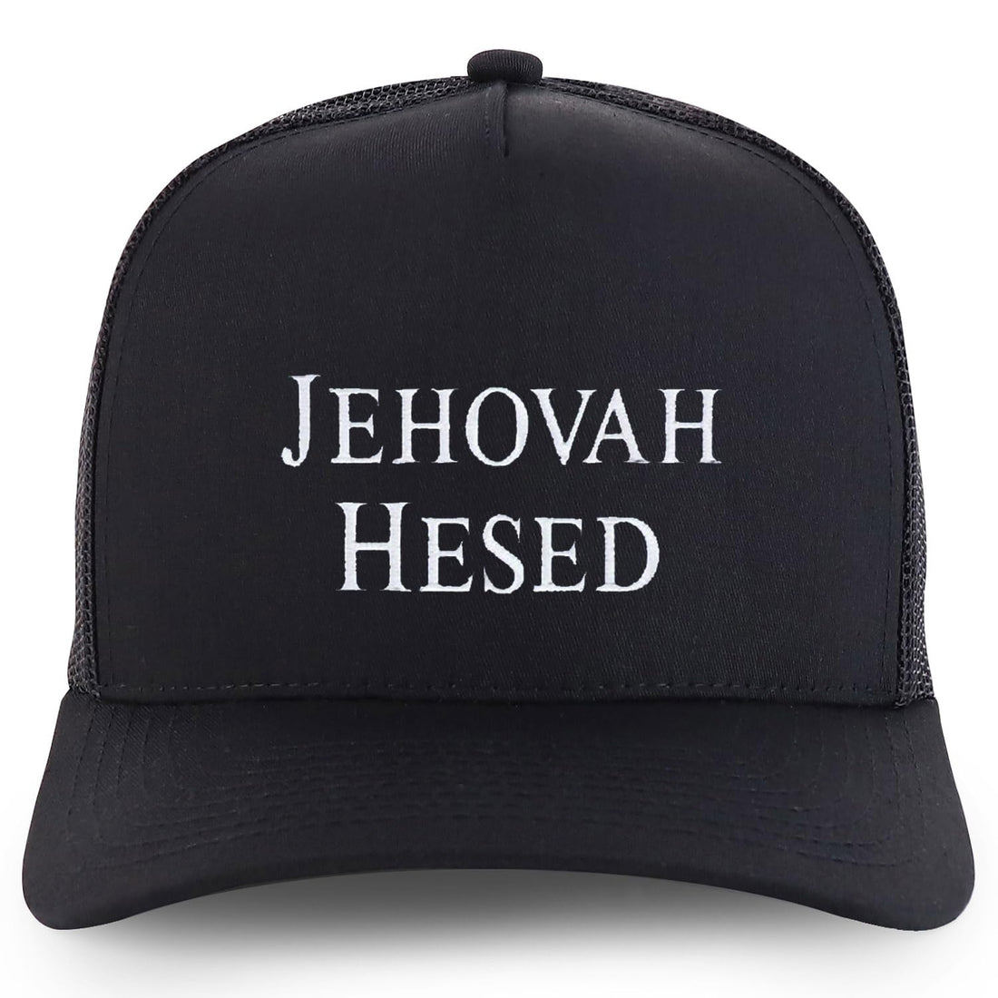 Trendy Apparel Shop Jehovah Hesed Embroidered 5 Panel Snapback Trucker Cap